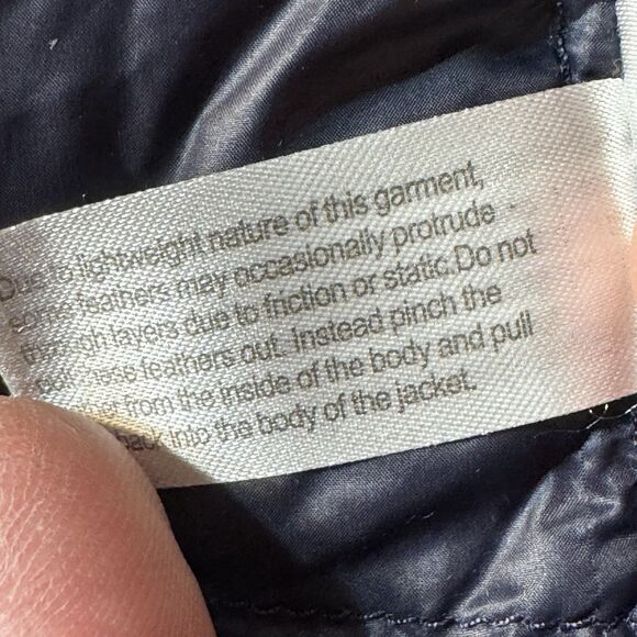 Calvin Klein Puffer Jacket Womens XXL Premium Down Long Packable Quilted Navy - Picture 12 of 13